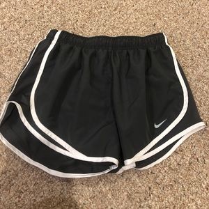 Charcoal gray Nike running tempo shorts